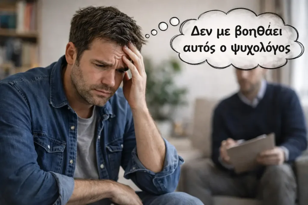 δεν με βοηθάει ο ψυχολόγος.
